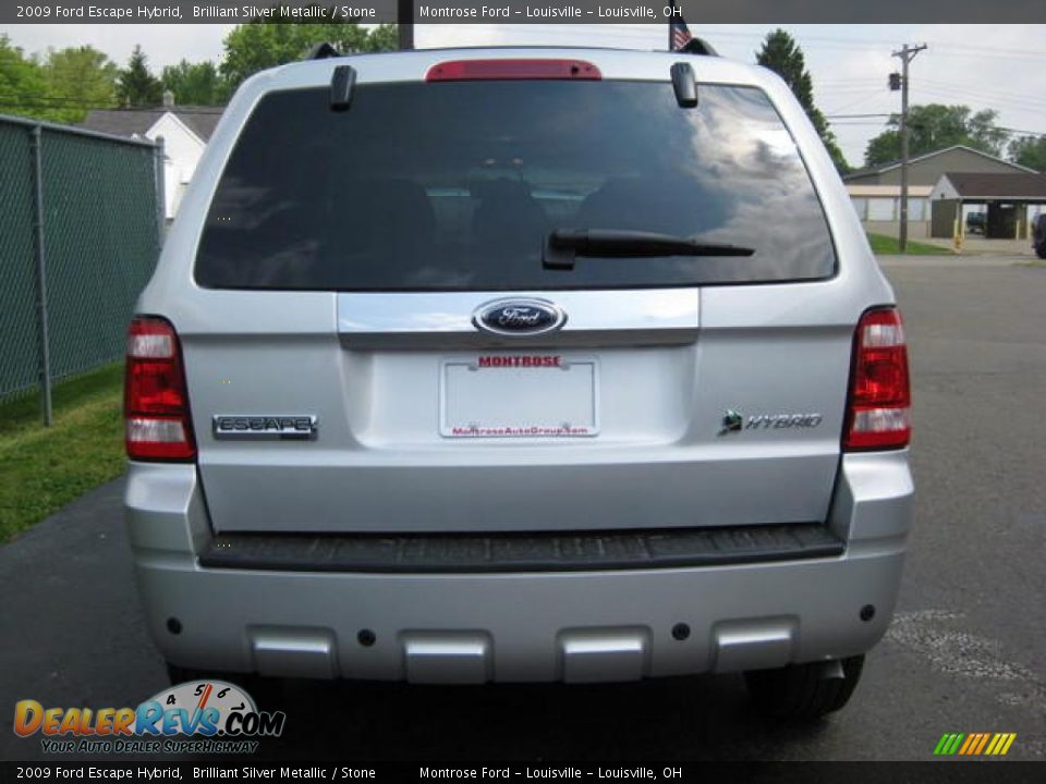 2009 Ford Escape Hybrid Brilliant Silver Metallic / Stone Photo #6