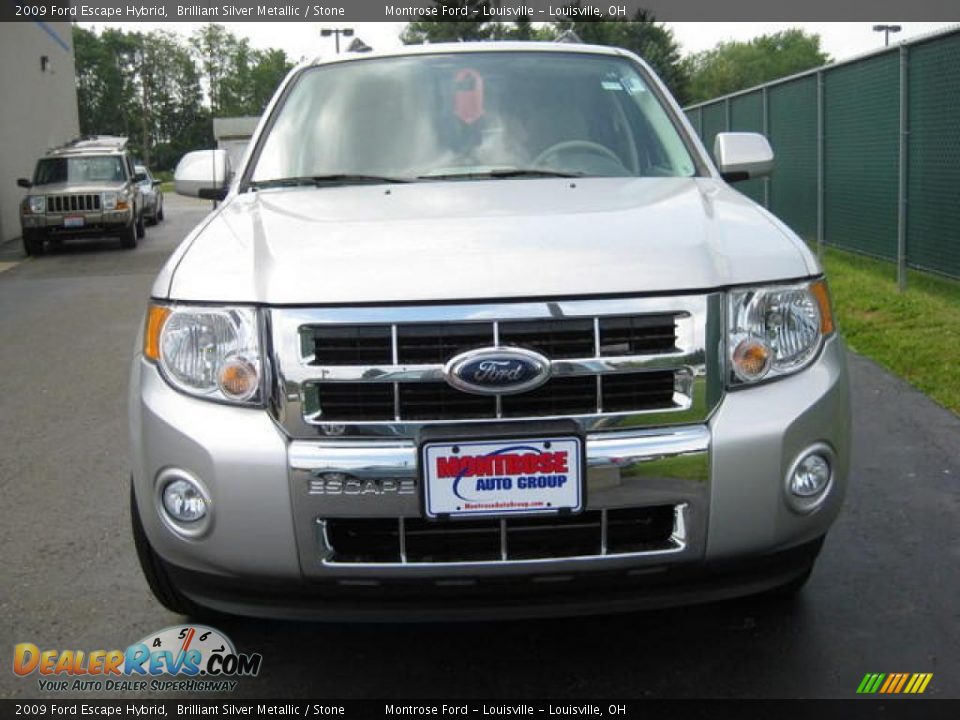 2009 Ford Escape Hybrid Brilliant Silver Metallic / Stone Photo #7