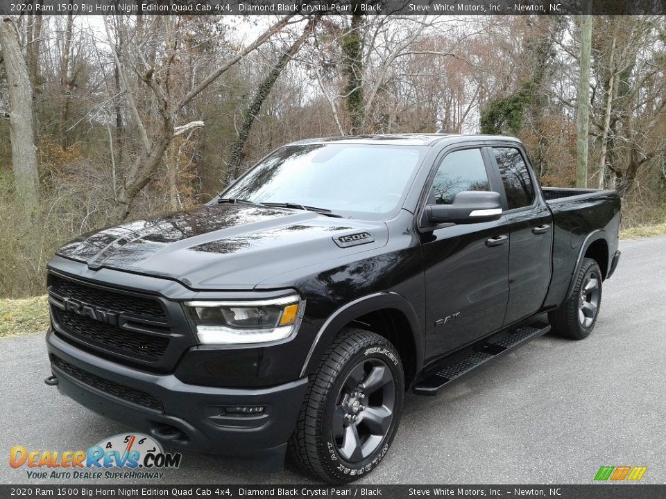 2020 Ram 1500 Big Horn Night Edition Quad Cab 4x4 Diamond Black Crystal Pearl / Black Photo #2