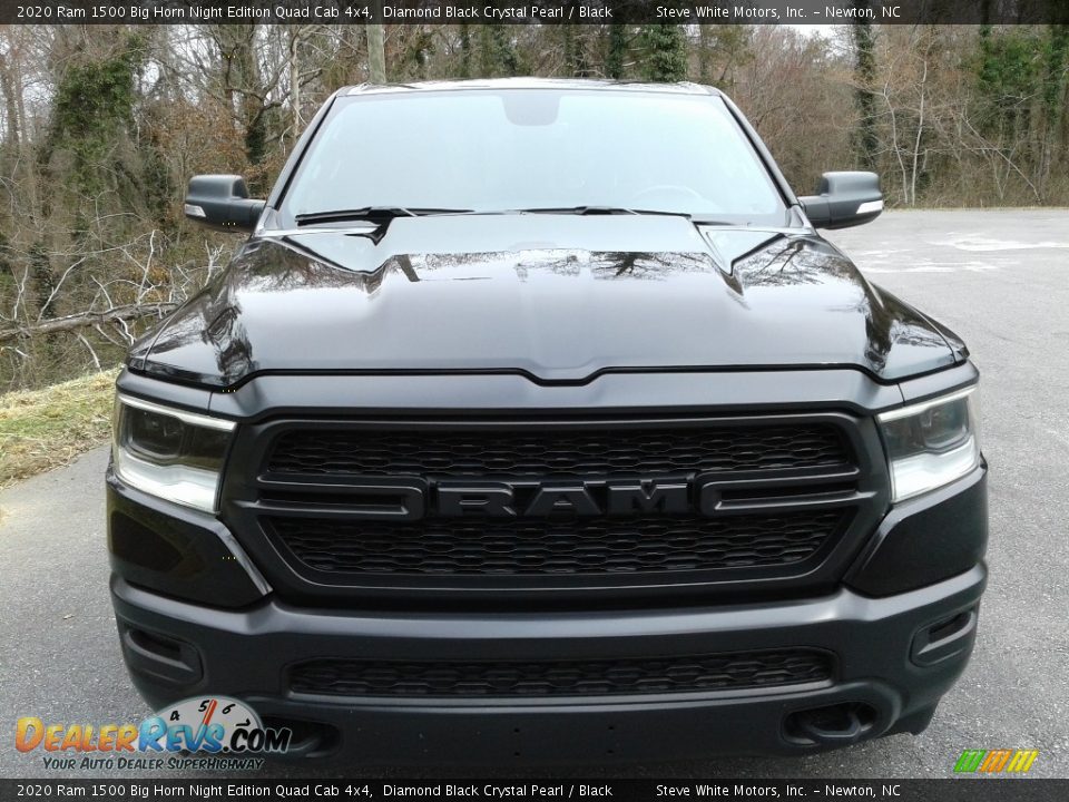 2020 Ram 1500 Big Horn Night Edition Quad Cab 4x4 Diamond Black Crystal Pearl / Black Photo #3