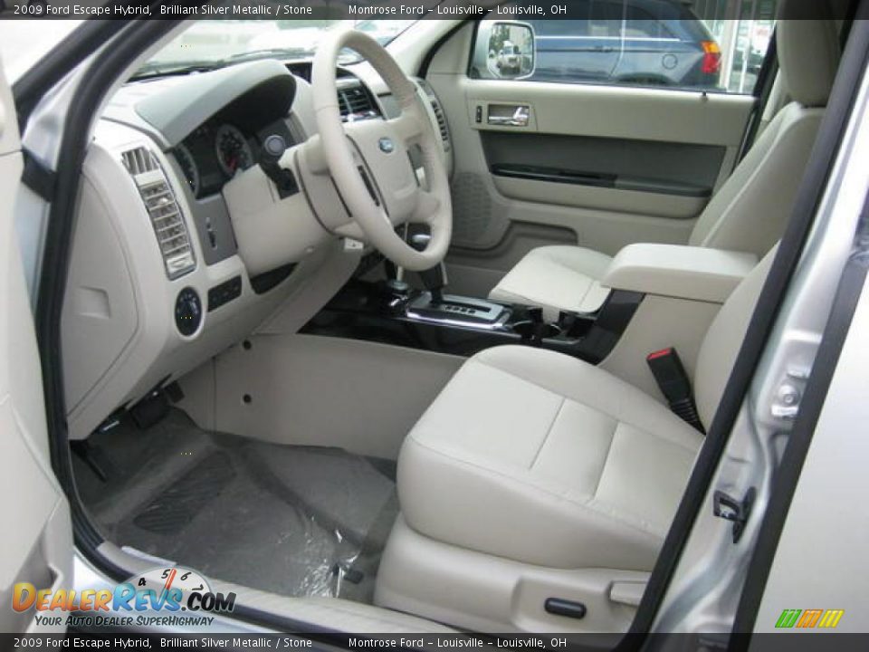 2009 Ford Escape Hybrid Brilliant Silver Metallic / Stone Photo #8