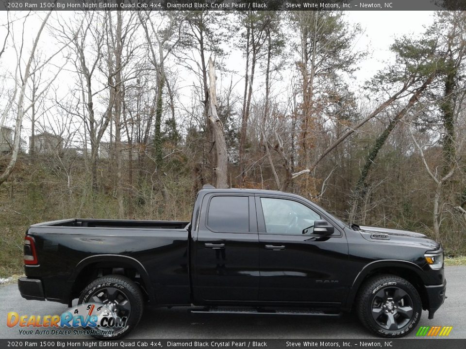 Diamond Black Crystal Pearl 2020 Ram 1500 Big Horn Night Edition Quad Cab 4x4 Photo #5