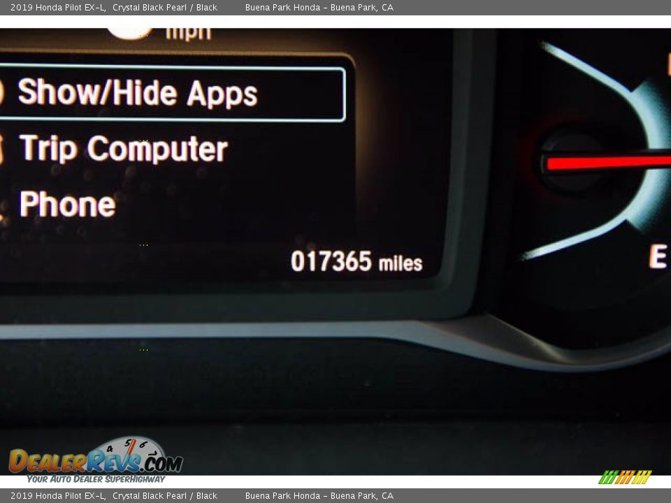 2019 Honda Pilot EX-L Crystal Black Pearl / Black Photo #6