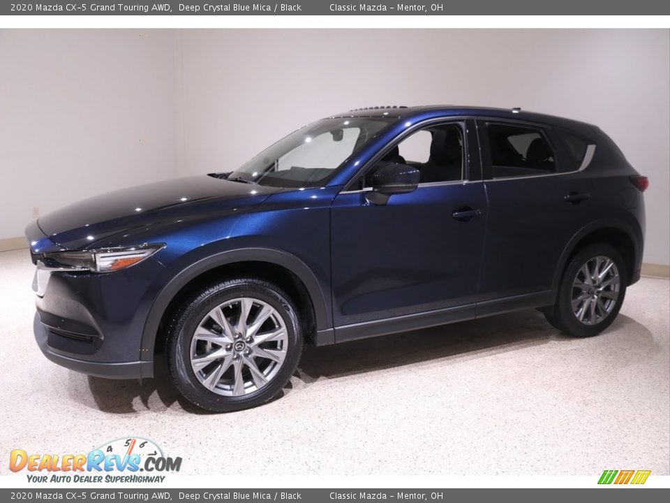 2020 Mazda CX-5 Grand Touring AWD Deep Crystal Blue Mica / Black Photo #3