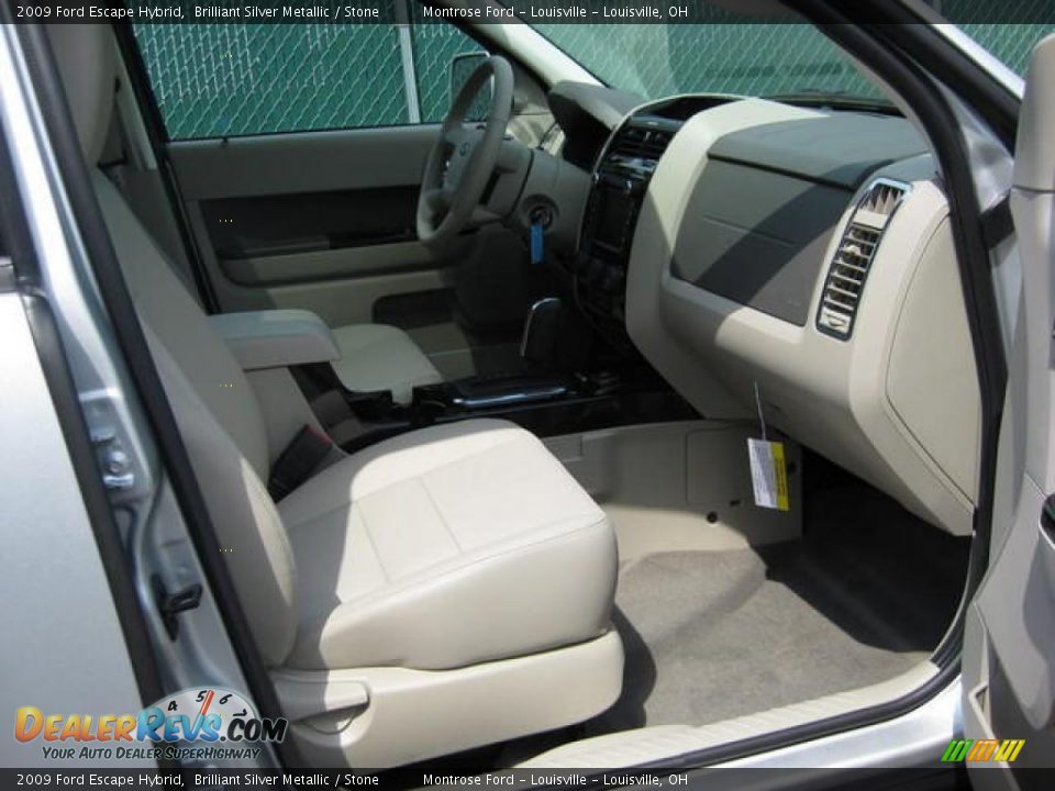 2009 Ford Escape Hybrid Brilliant Silver Metallic / Stone Photo #11