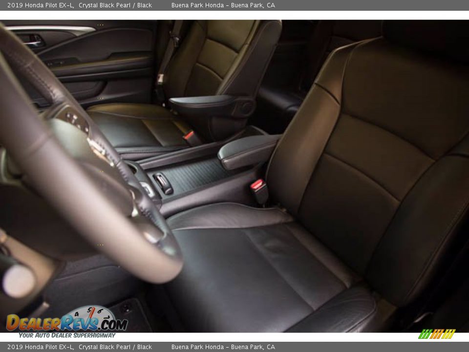 2019 Honda Pilot EX-L Crystal Black Pearl / Black Photo #19