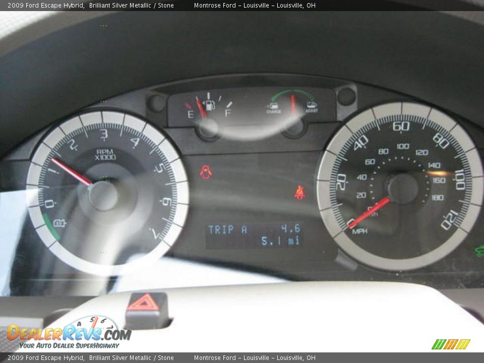 2009 Ford Escape Hybrid Brilliant Silver Metallic / Stone Photo #14