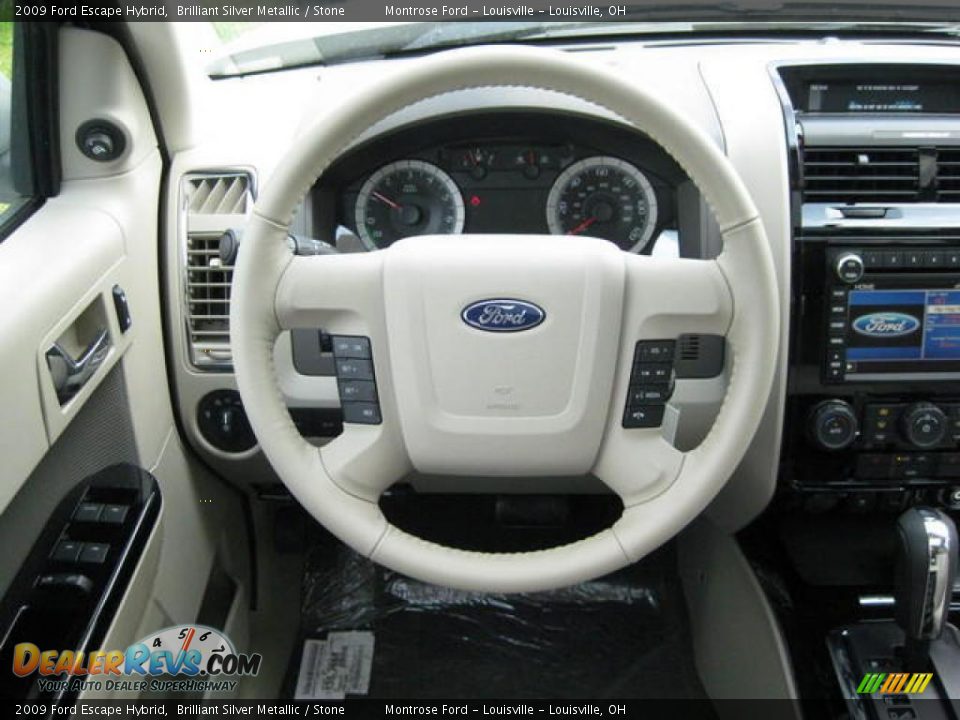 2009 Ford Escape Hybrid Brilliant Silver Metallic / Stone Photo #15
