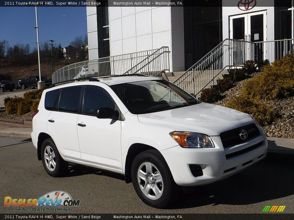 2011 Toyota RAV4 I4 4WD Super White / Sand Beige Photo #1