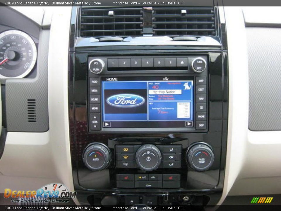 2009 Ford Escape Hybrid Brilliant Silver Metallic / Stone Photo #16