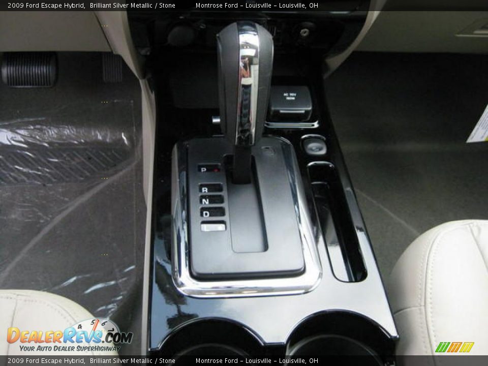 2009 Ford Escape Hybrid Brilliant Silver Metallic / Stone Photo #17