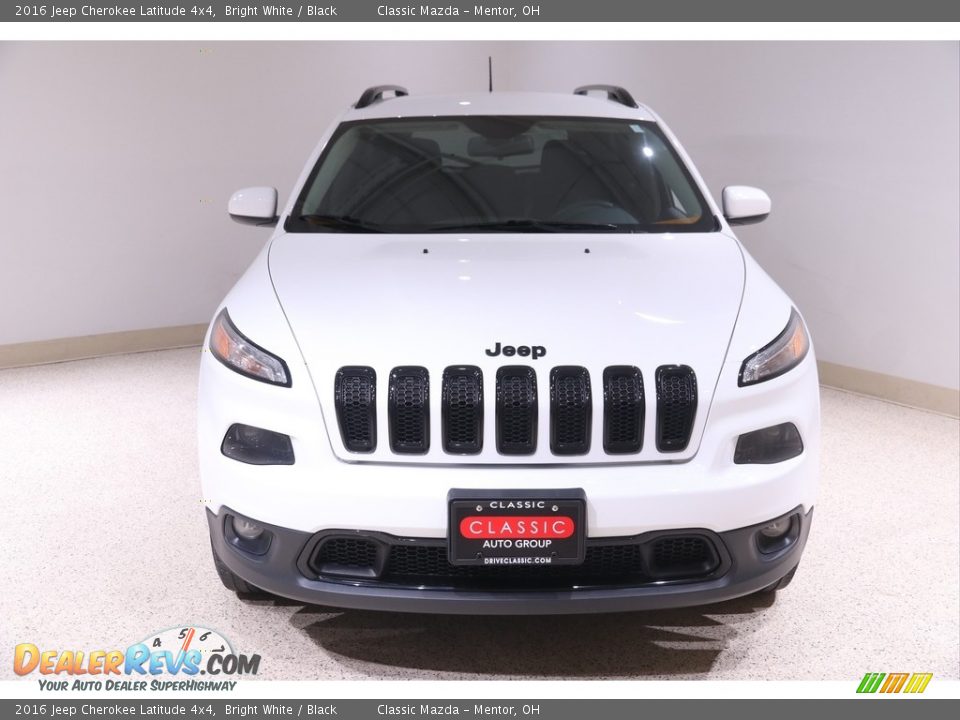 2016 Jeep Cherokee Latitude 4x4 Bright White / Black Photo #2