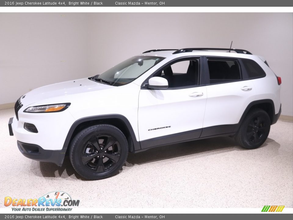 2016 Jeep Cherokee Latitude 4x4 Bright White / Black Photo #3