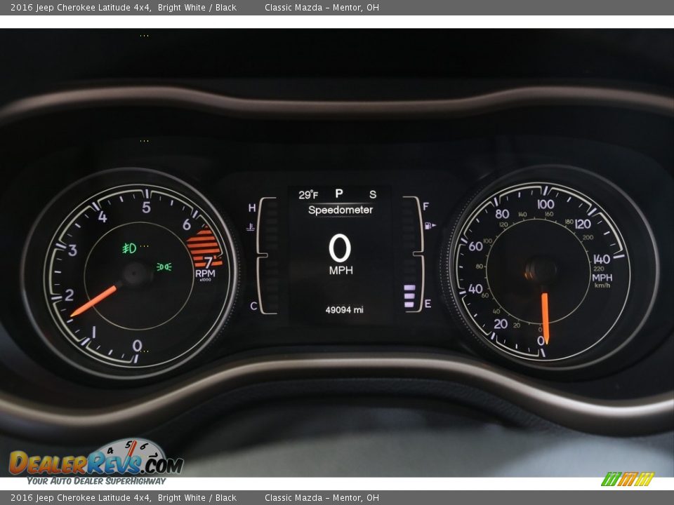 2016 Jeep Cherokee Latitude 4x4 Bright White / Black Photo #8