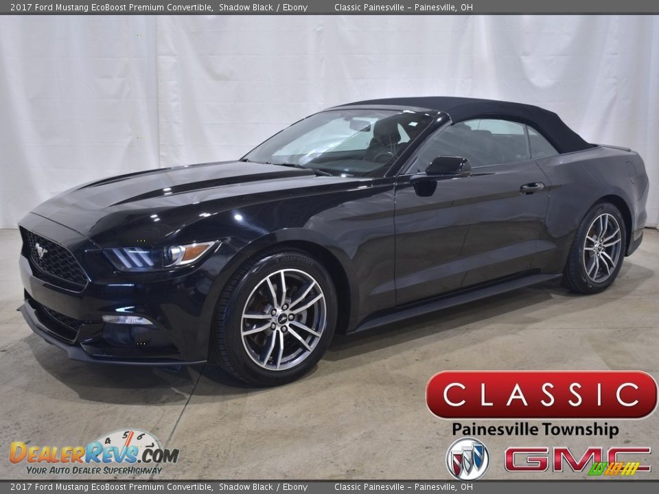 2017 Ford Mustang EcoBoost Premium Convertible Shadow Black / Ebony Photo #2