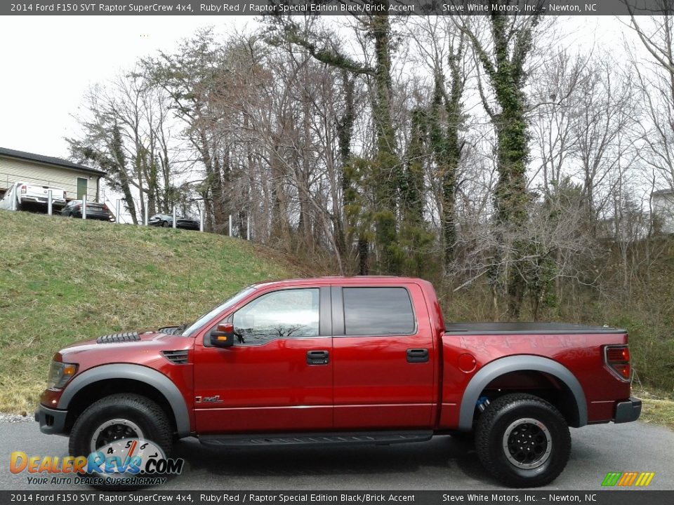 2014 Ford F150 SVT Raptor SuperCrew 4x4 Ruby Red / Raptor Special Edition Black/Brick Accent Photo #1