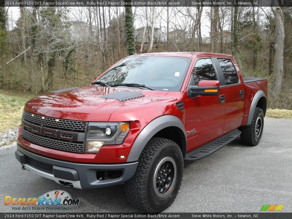 2014 Ford F150 SVT Raptor SuperCrew 4x4 Ruby Red / Raptor Special Edition Black/Brick Accent Photo #2