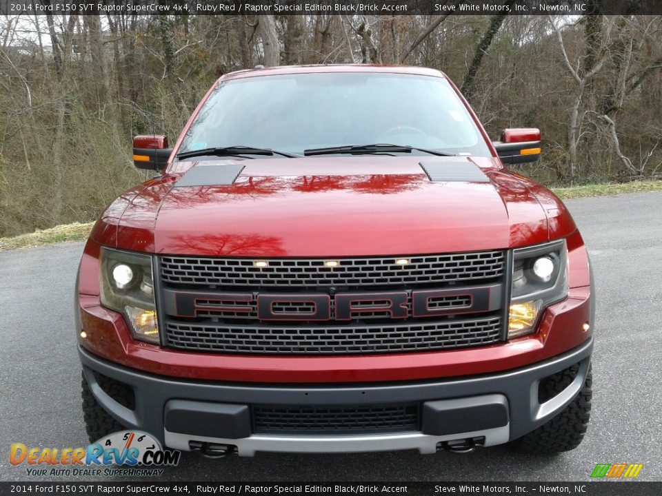 2014 Ford F150 SVT Raptor SuperCrew 4x4 Ruby Red / Raptor Special Edition Black/Brick Accent Photo #3