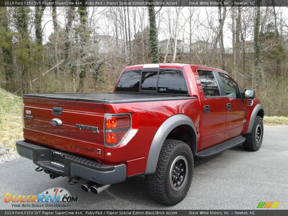2014 Ford F150 SVT Raptor SuperCrew 4x4 Ruby Red / Raptor Special Edition Black/Brick Accent Photo #6