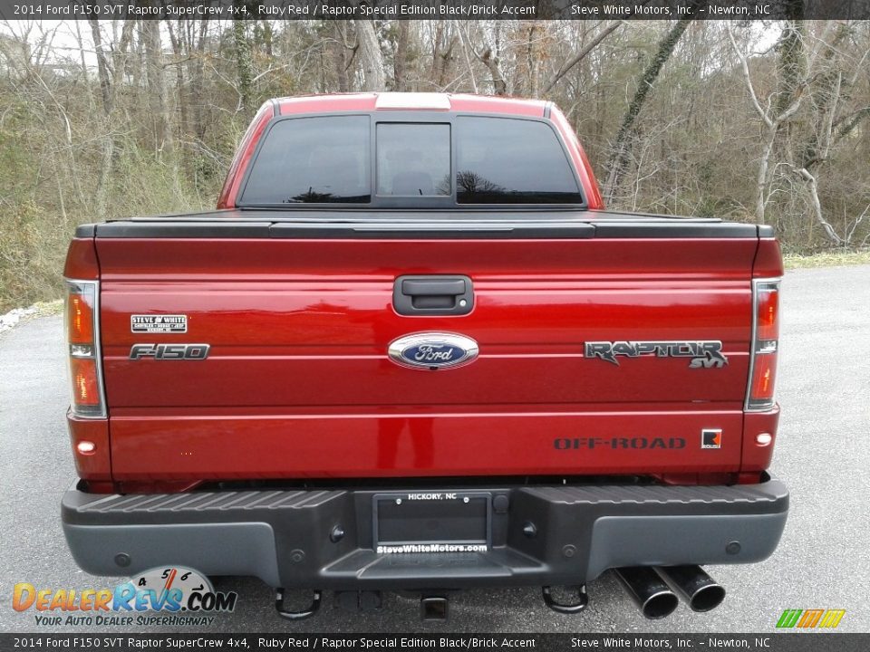 2014 Ford F150 SVT Raptor SuperCrew 4x4 Ruby Red / Raptor Special Edition Black/Brick Accent Photo #7