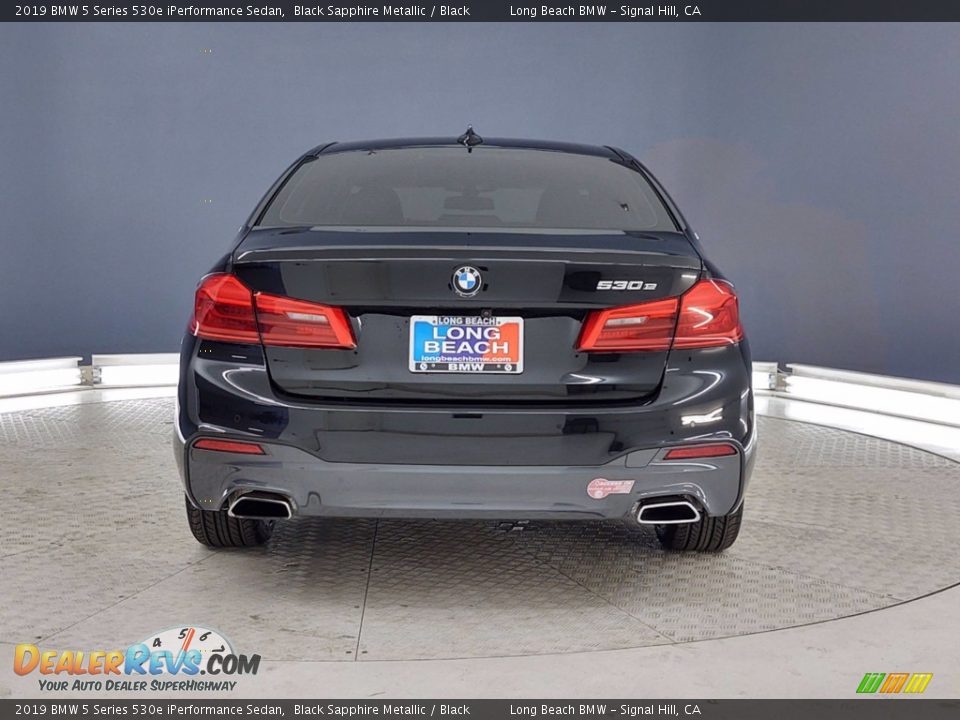 2019 BMW 5 Series 530e iPerformance Sedan Black Sapphire Metallic / Black Photo #4