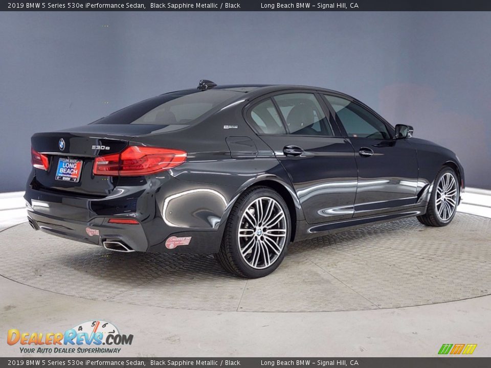 Black Sapphire Metallic 2019 BMW 5 Series 530e iPerformance Sedan Photo #5
