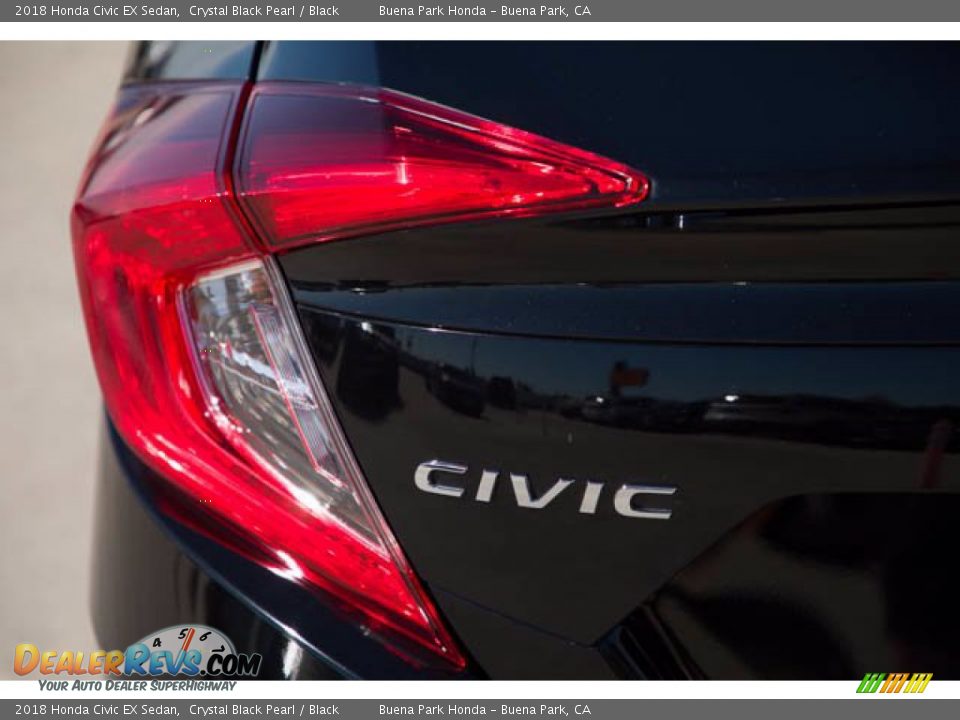 2018 Honda Civic EX Sedan Crystal Black Pearl / Black Photo #10