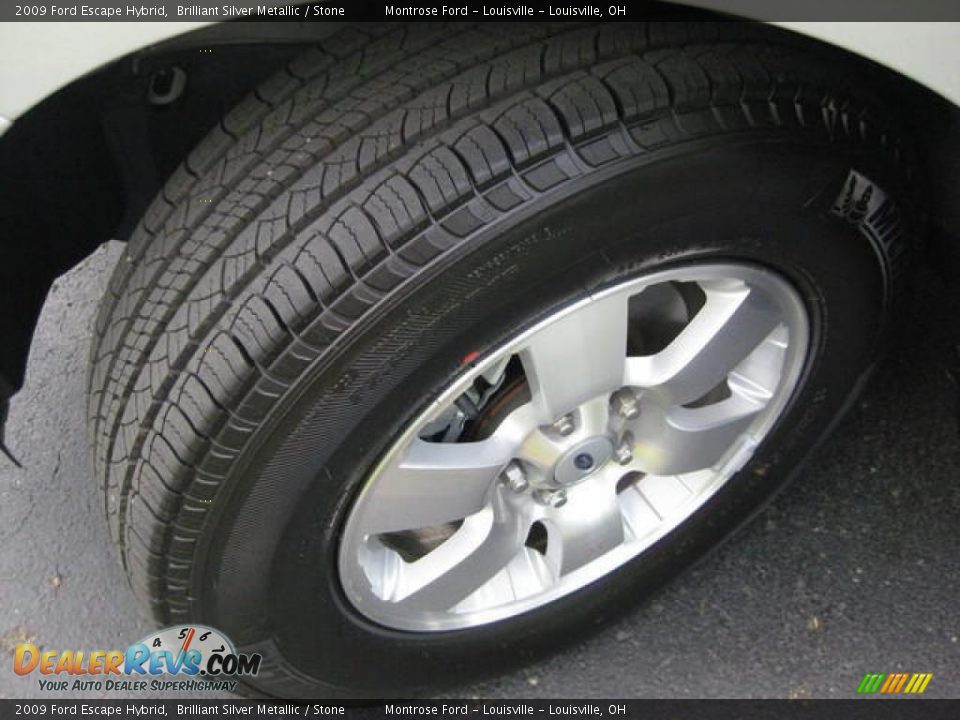 2009 Ford Escape Hybrid Brilliant Silver Metallic / Stone Photo #30