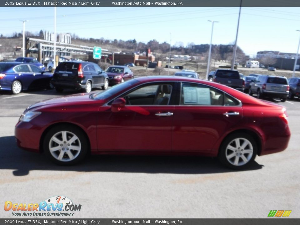 2009 Lexus ES 350 Matador Red Mica / Light Gray Photo #7