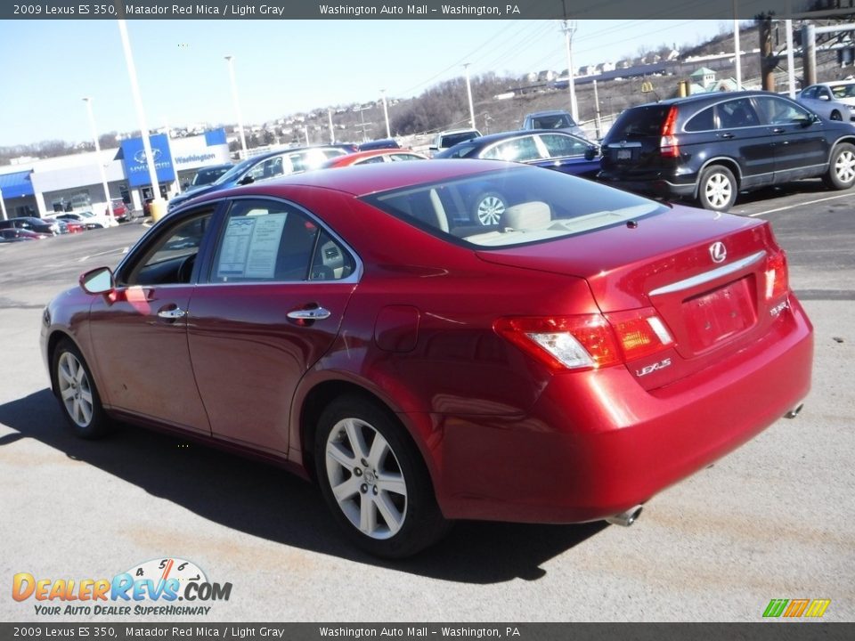 2009 Lexus ES 350 Matador Red Mica / Light Gray Photo #8