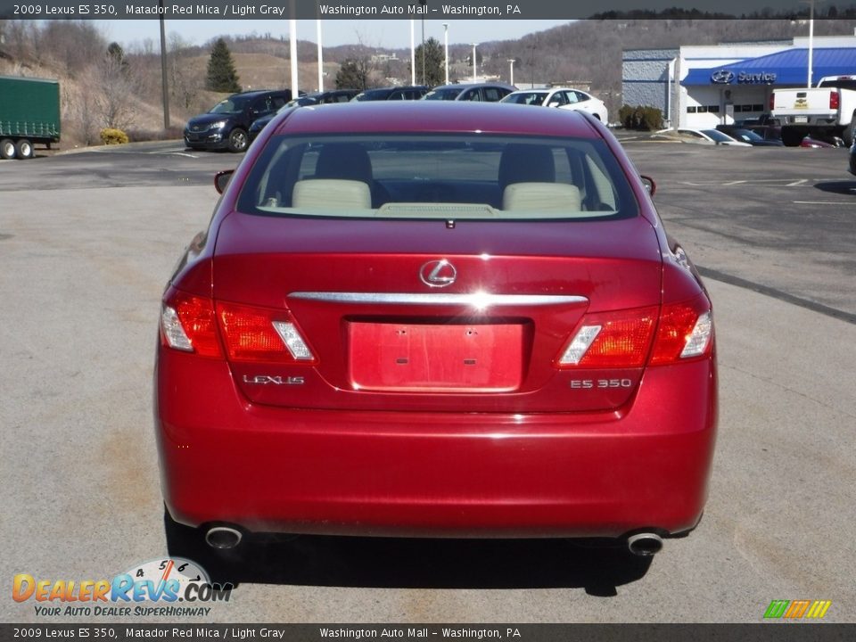 2009 Lexus ES 350 Matador Red Mica / Light Gray Photo #9