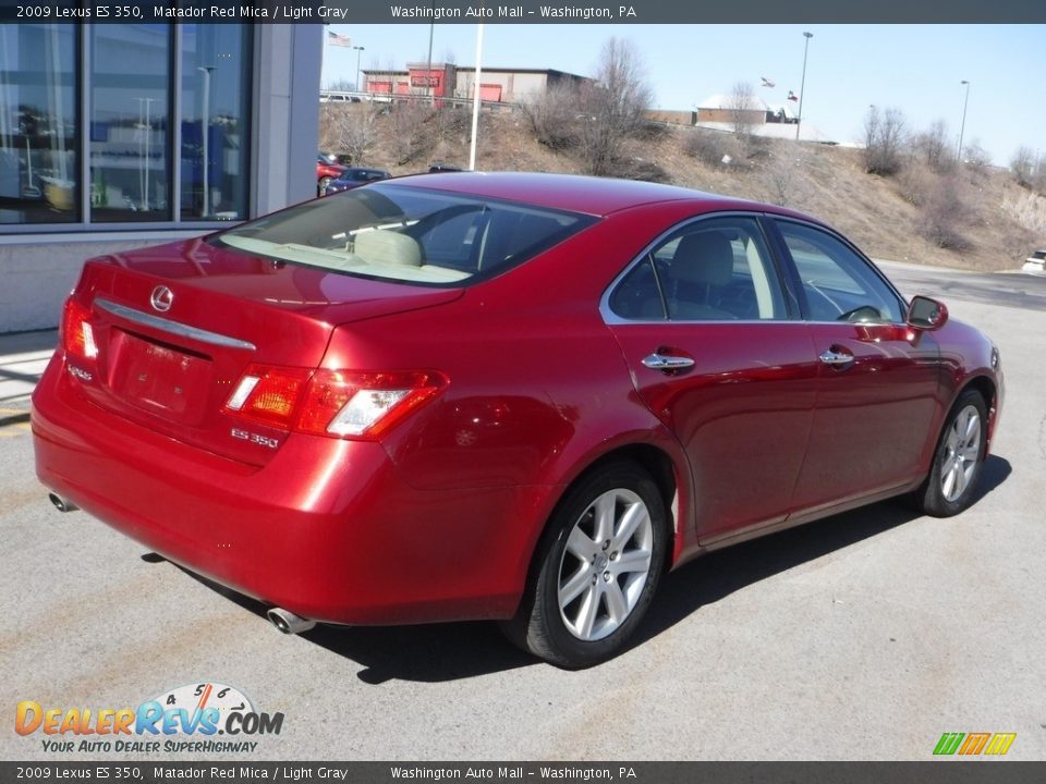 2009 Lexus ES 350 Matador Red Mica / Light Gray Photo #10