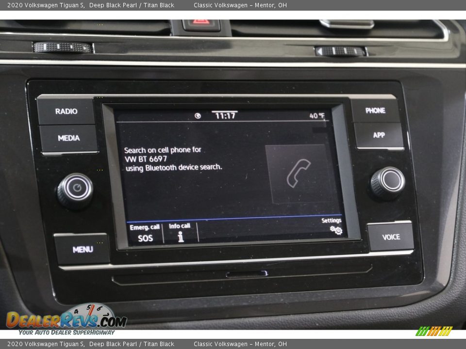 2020 Volkswagen Tiguan S Deep Black Pearl / Titan Black Photo #11