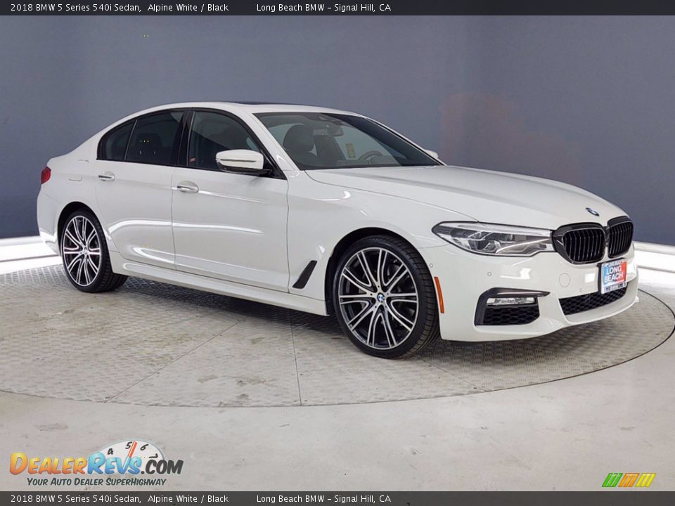 2018 BMW 5 Series 540i Sedan Alpine White / Black Photo #1