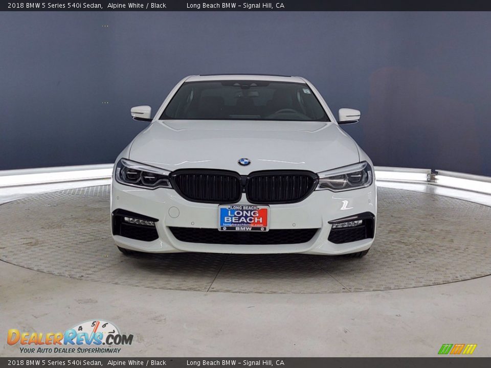 2018 BMW 5 Series 540i Sedan Alpine White / Black Photo #2