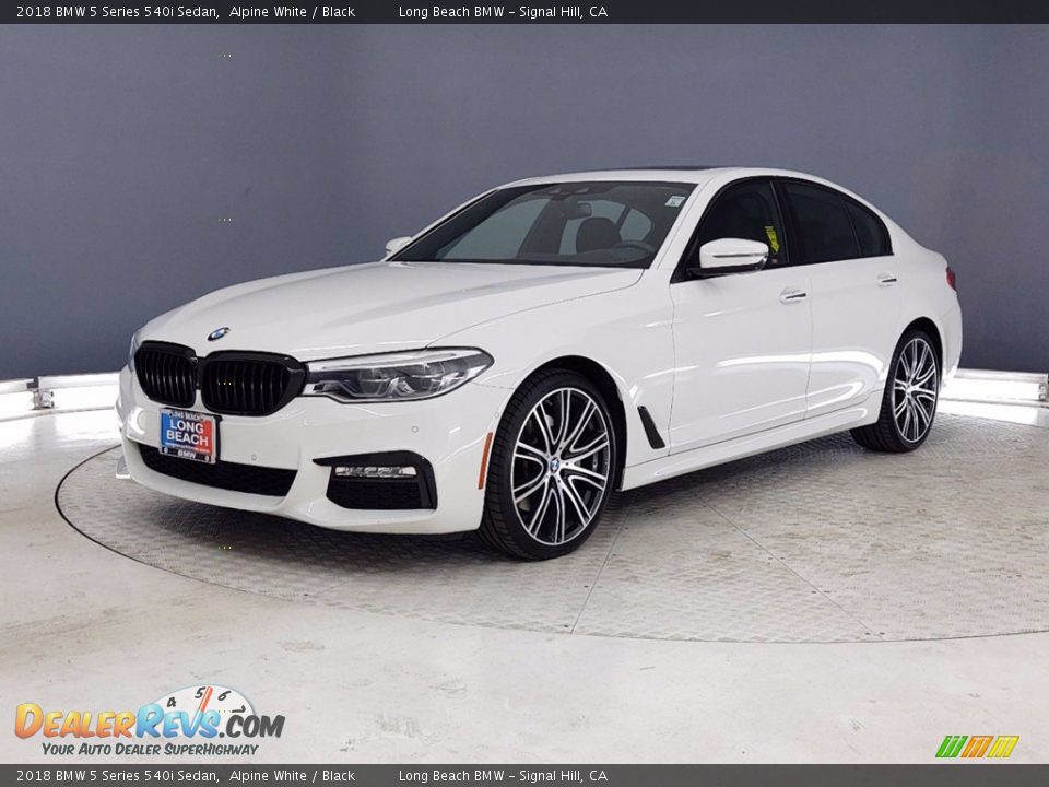 2018 BMW 5 Series 540i Sedan Alpine White / Black Photo #3