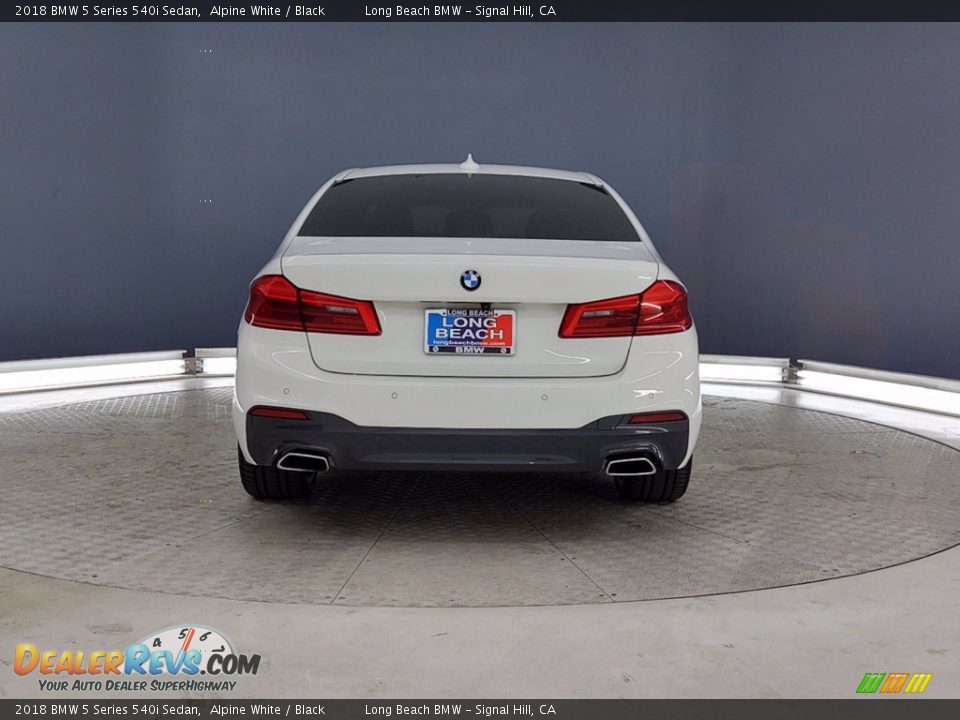 2018 BMW 5 Series 540i Sedan Alpine White / Black Photo #4