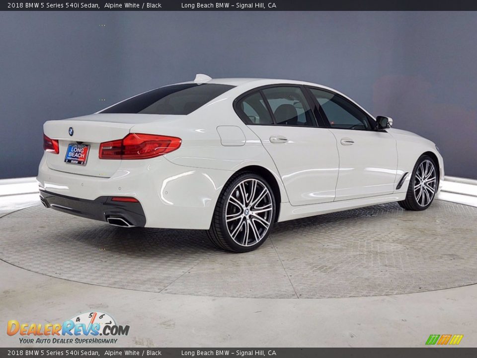 2018 BMW 5 Series 540i Sedan Alpine White / Black Photo #5