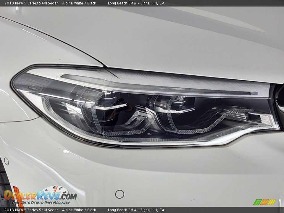 2018 BMW 5 Series 540i Sedan Alpine White / Black Photo #7