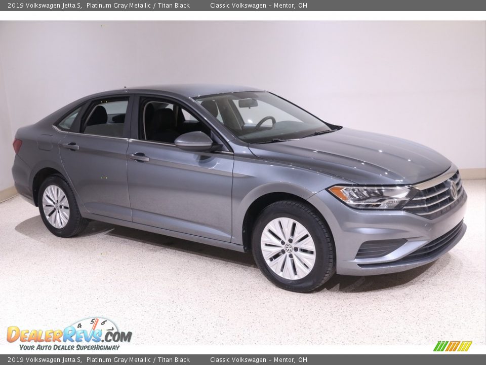 2019 Volkswagen Jetta S Platinum Gray Metallic / Titan Black Photo #1