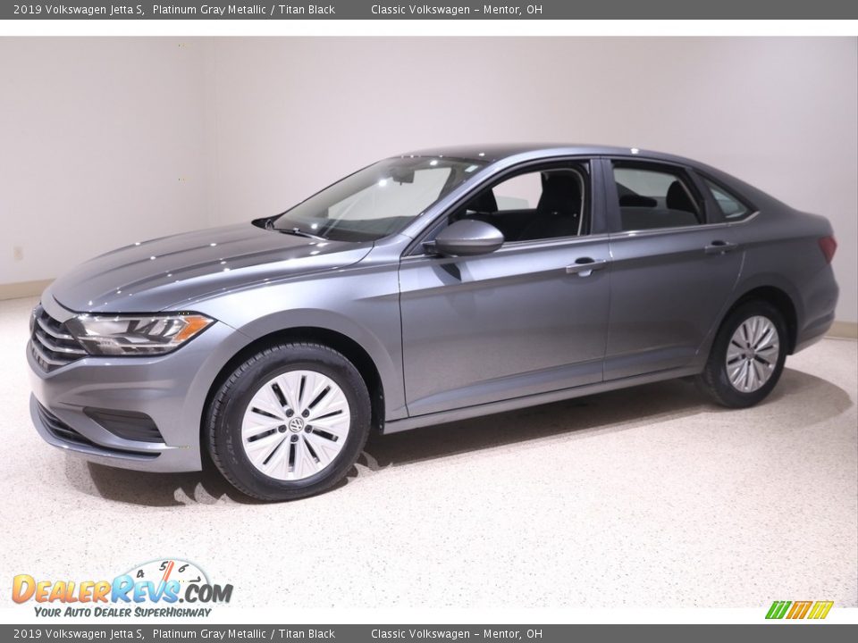 2019 Volkswagen Jetta S Platinum Gray Metallic / Titan Black Photo #3