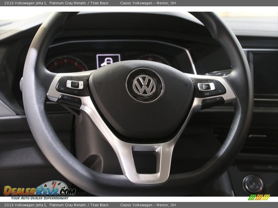 2019 Volkswagen Jetta S Platinum Gray Metallic / Titan Black Photo #7