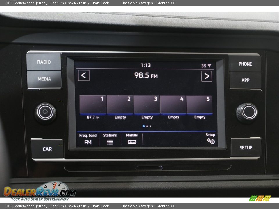 2019 Volkswagen Jetta S Platinum Gray Metallic / Titan Black Photo #10