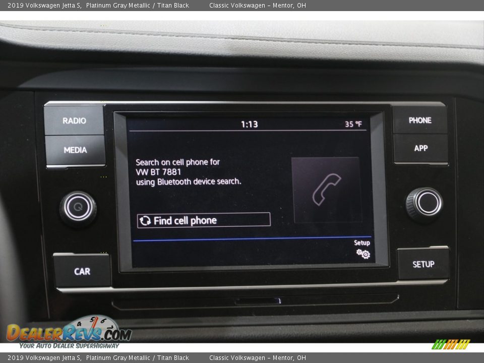 2019 Volkswagen Jetta S Platinum Gray Metallic / Titan Black Photo #11