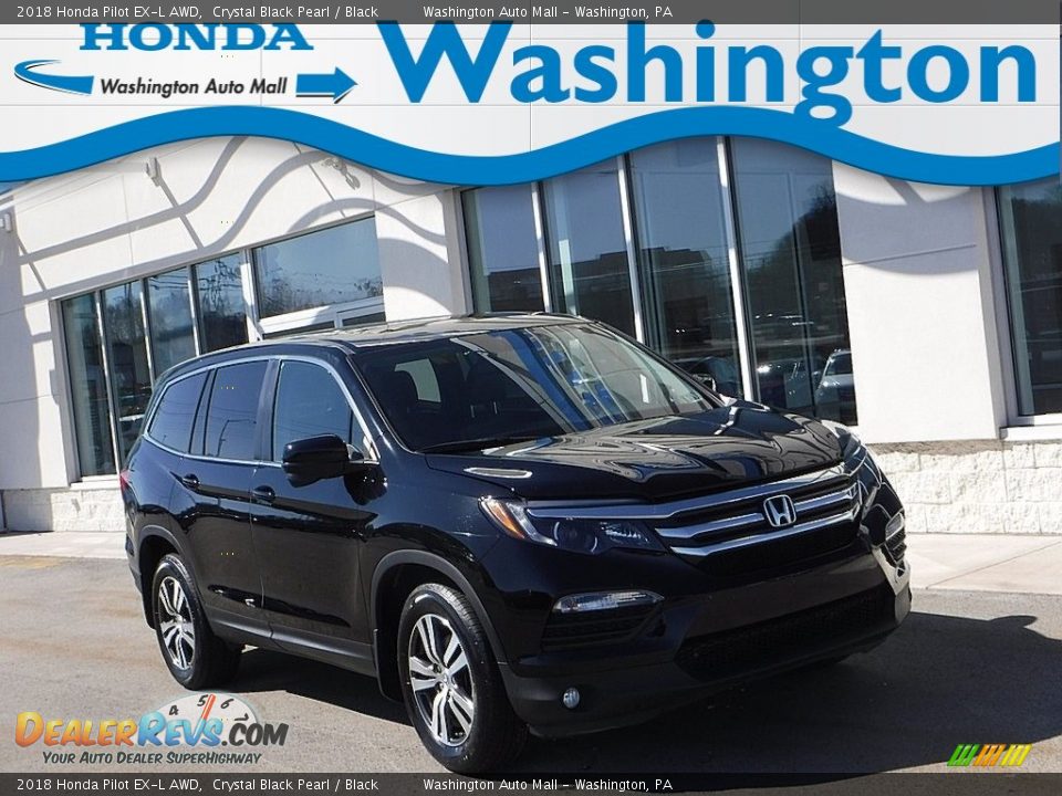 2018 Honda Pilot EX-L AWD Crystal Black Pearl / Black Photo #1