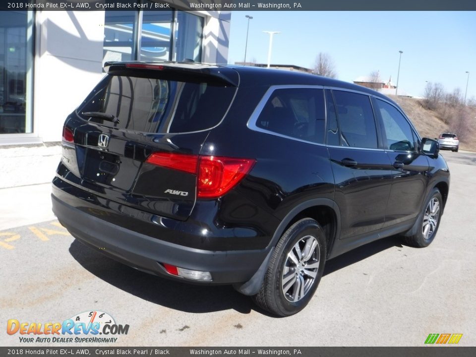 2018 Honda Pilot EX-L AWD Crystal Black Pearl / Black Photo #8