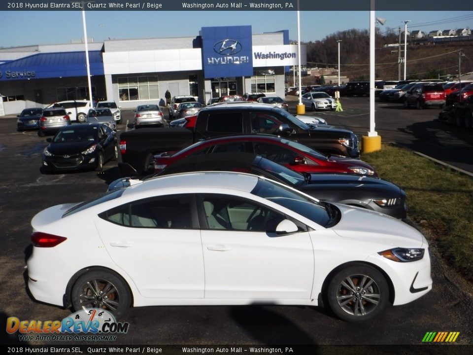 2018 Hyundai Elantra SEL Quartz White Pearl / Beige Photo #2