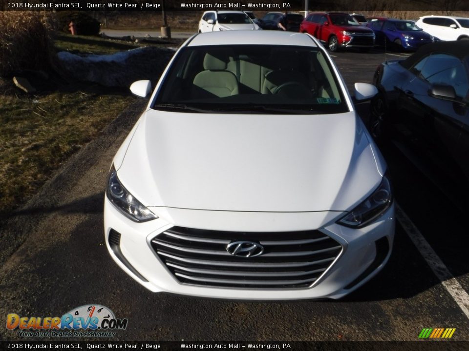 2018 Hyundai Elantra SEL Quartz White Pearl / Beige Photo #3