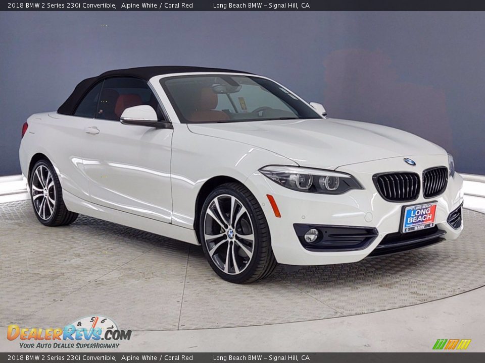 2018 BMW 2 Series 230i Convertible Alpine White / Coral Red Photo #1