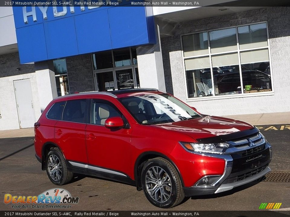 2017 Mitsubishi Outlander SEL S-AWC Rally Red Metallic / Beige Photo #1